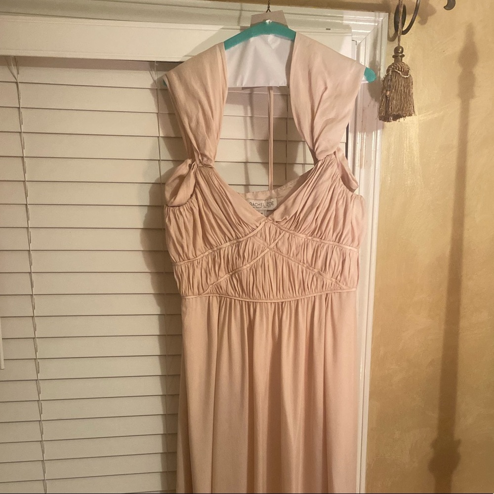 Rachel Zoe dress gown peach prom